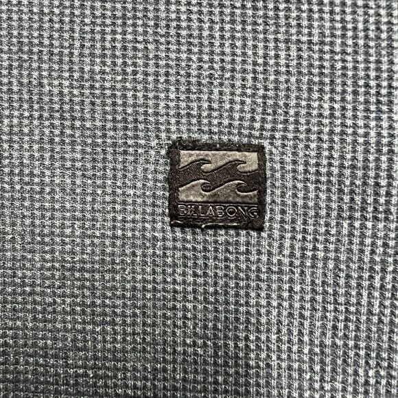 Billabong Hoodie Mens Small Teal Blue Lightweight Pullover Waffle Texture - Picture 2 of 8